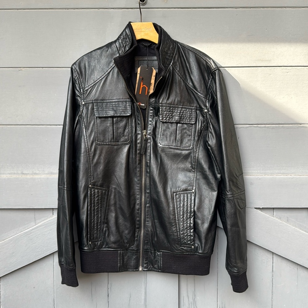 NWT Helium London Leather Jacket